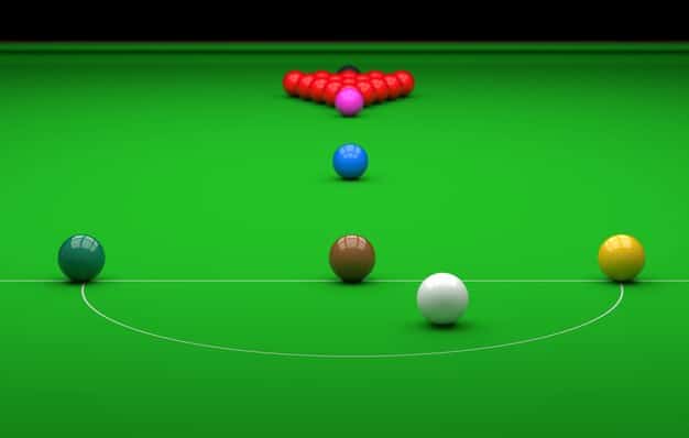 A screenshot of the training mode in Eleven Table Tennis VR, showing targets on the table for practicing shot placement.