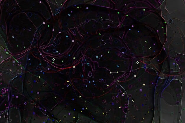 A screenshot of the in-game galaxy map in Elite Dangerous, showing the vastness and complexity of the star systems. Highlighting different colored star systems and navigation routes.