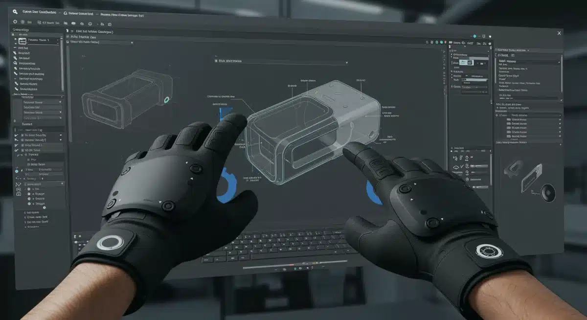Haptic glove interaction with Gravity Sketch VR interface for detailed modeling