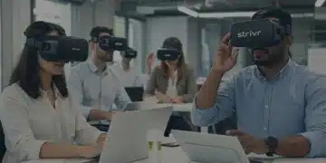 Professionals engaged in Strivr VR training simulations
