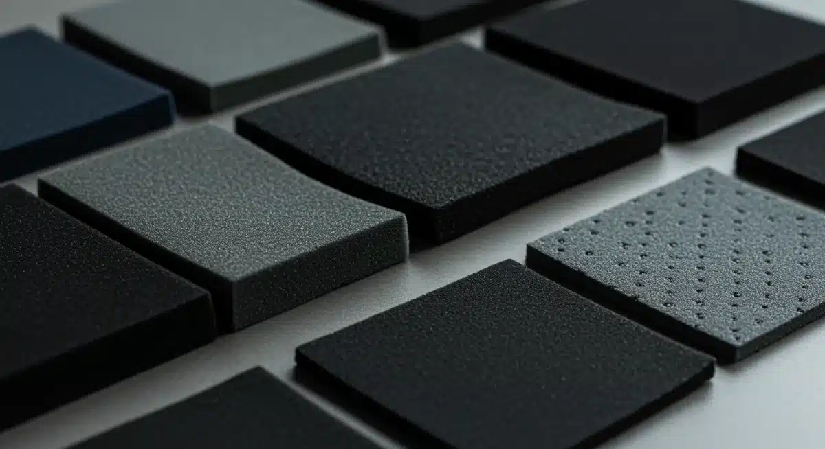 Close-up of diverse VR headset padding materials for comfort