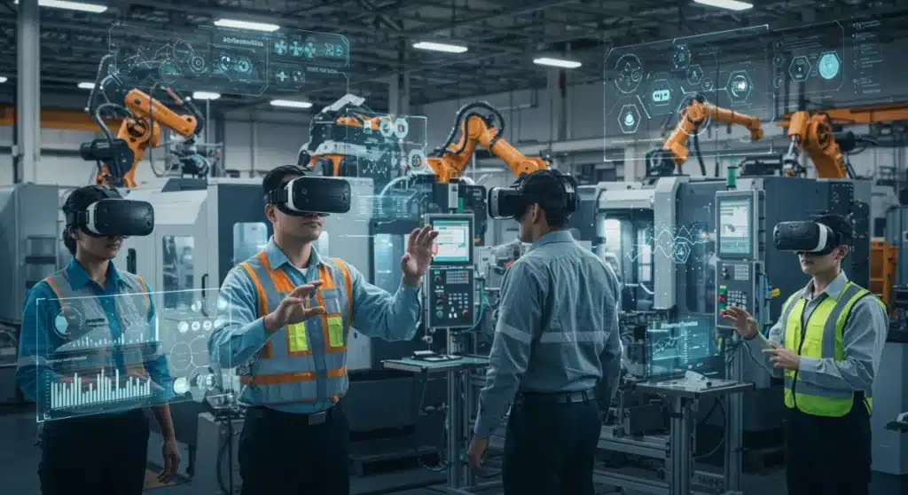 VR Industrial Training: 15% ROI for US Manufacturing by Q1 2026