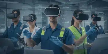 US workers training with VR headsets for future skills
