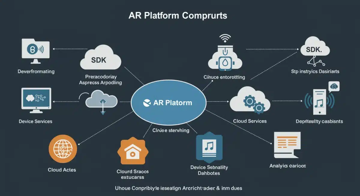 Infographic detailing scalable AR platform architecture and components