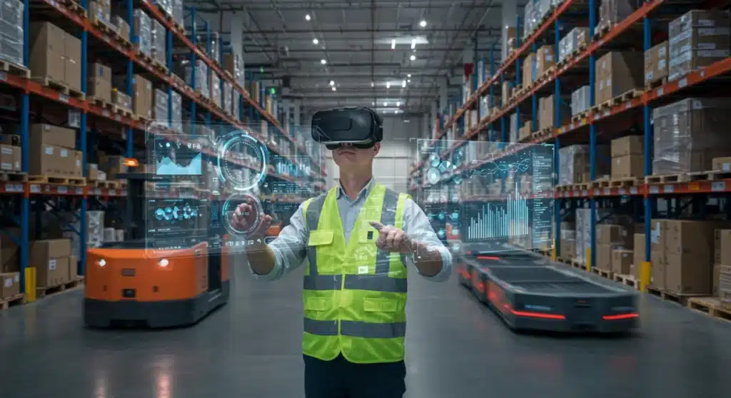 VR-Powered Logistics: 18% Efficiency Gains in US Warehouses by 2026