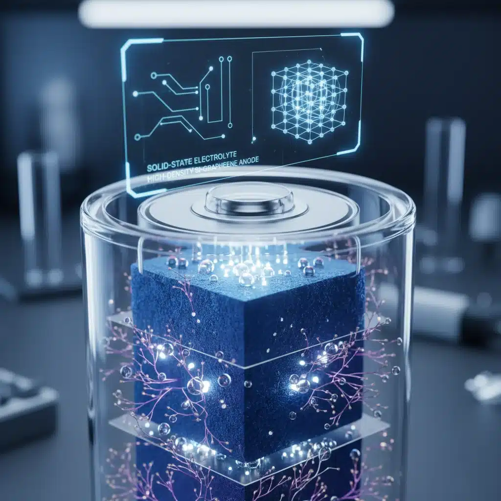 Close-up of advanced next-generation VR battery cell technology