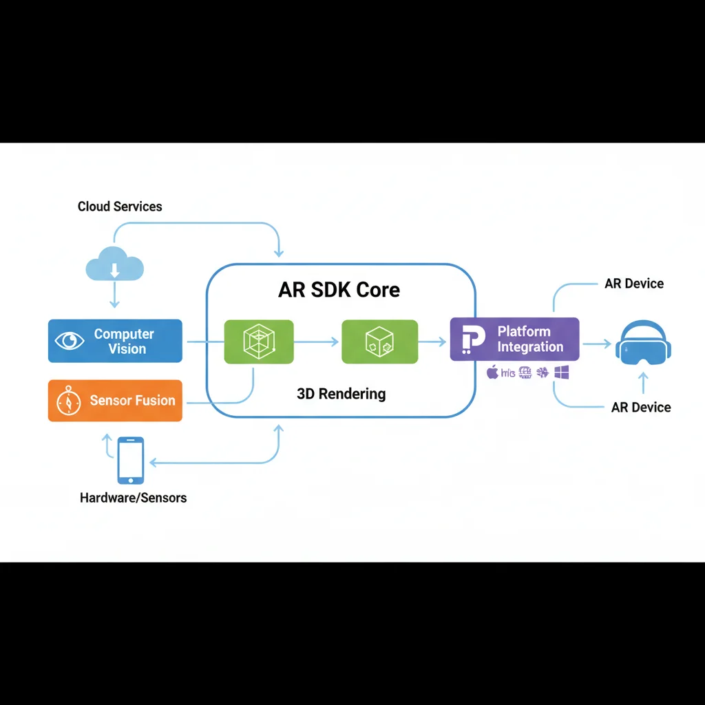 Diagram illustrating augmented reality SDK architecture and components