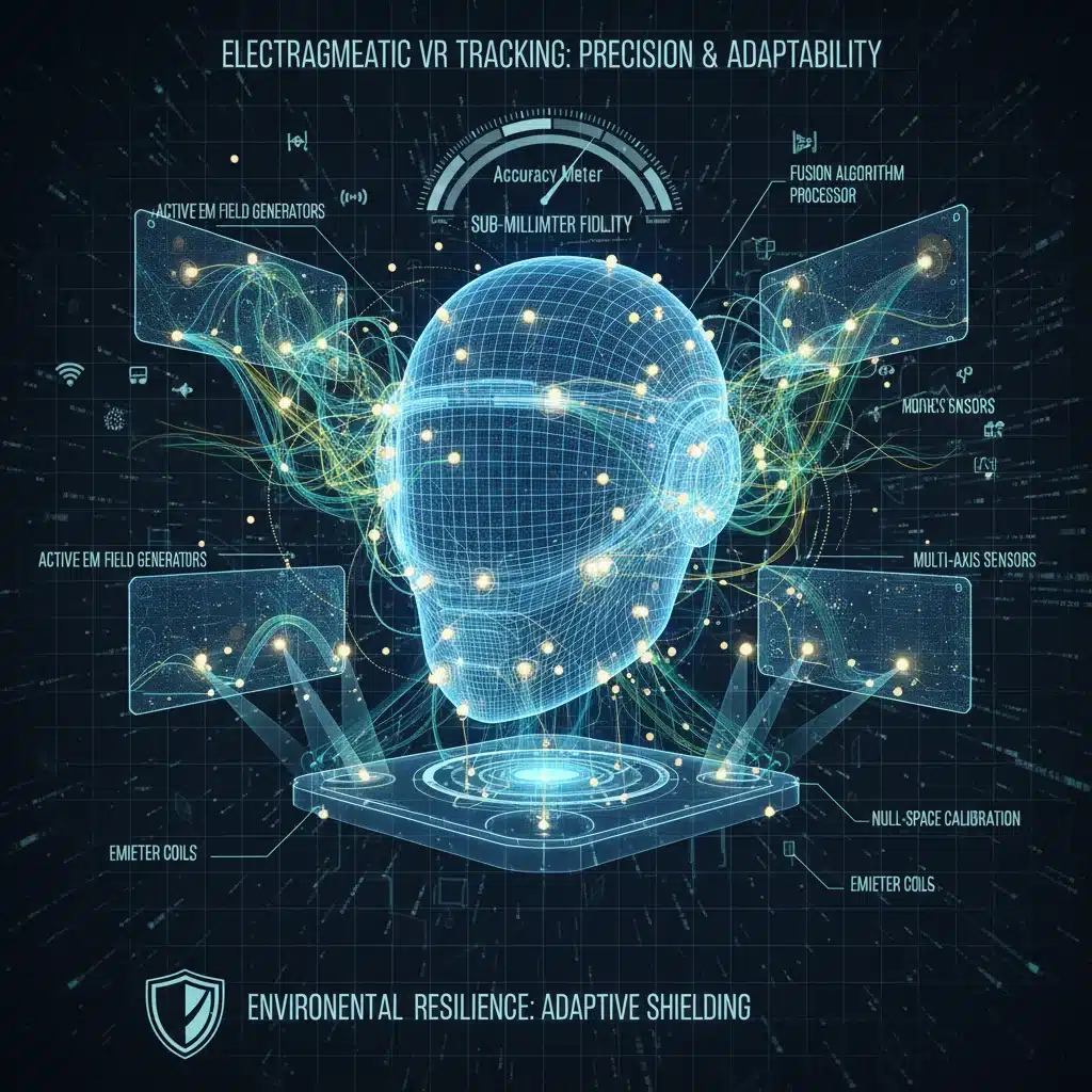 Electromagnetic VR tracking field diagram