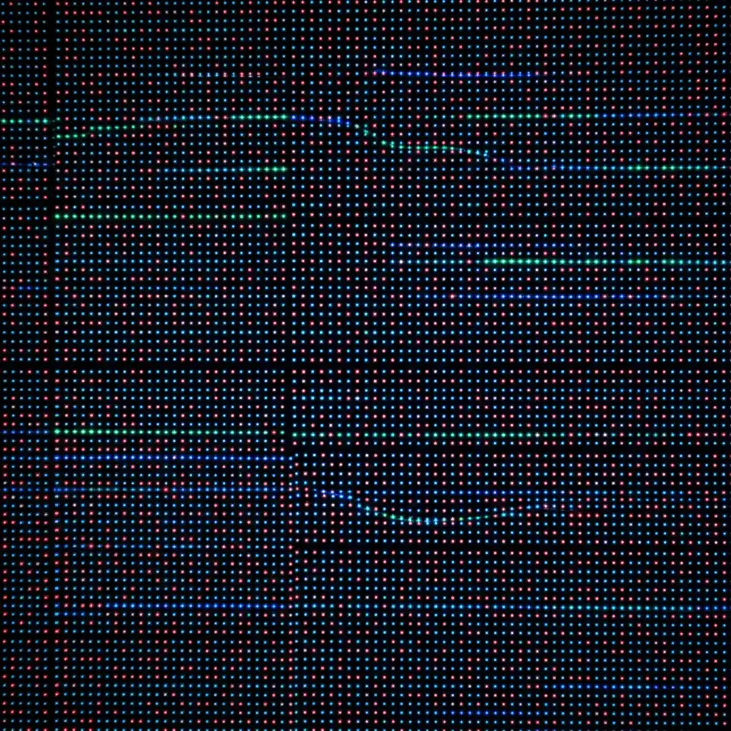 Close-up of advanced micro-LED display panel with high pixel density